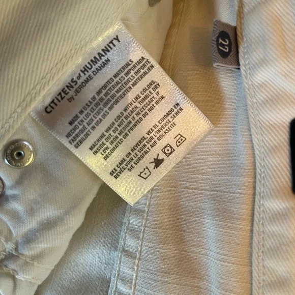 Citizens Of Humanity White Cropped Boyfriend Jeans - Picture 6 of 6